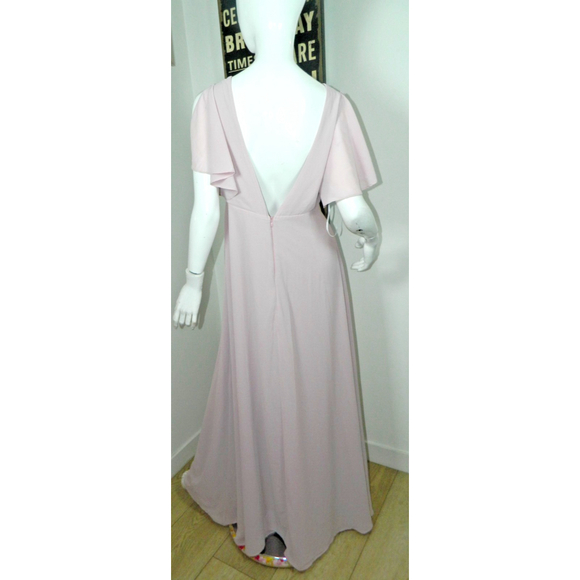 Lulu's Dress Size Medium Purple Promise of Love Sage Brush Flutter Sleeve Maxi - Picture 7 of 9